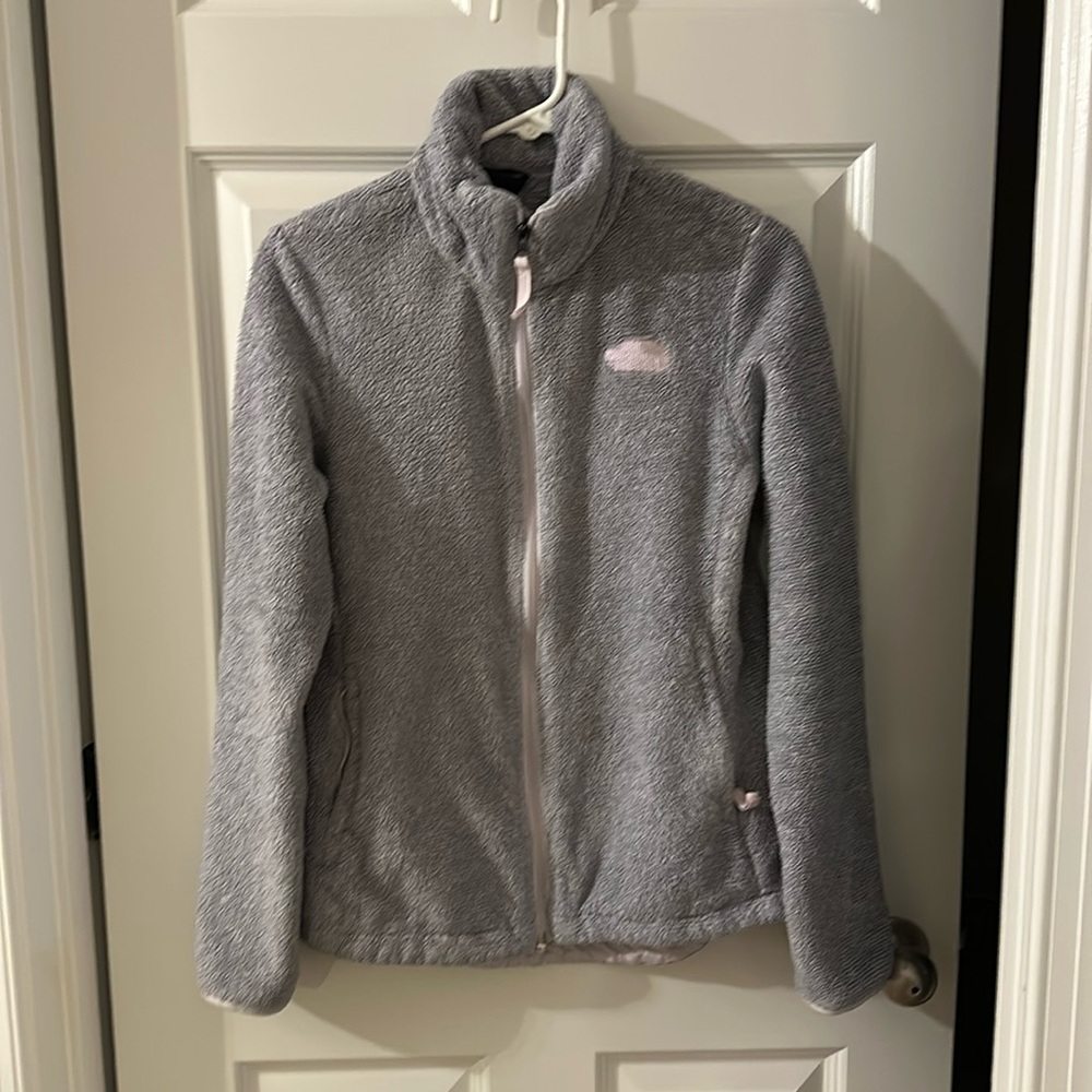 The north face light purple gray women’s medium zip up